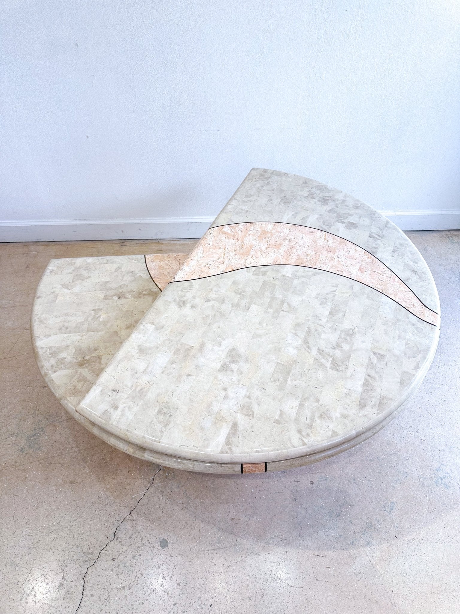 Tesselated Marble Revolving Coffee Table - Rehaus