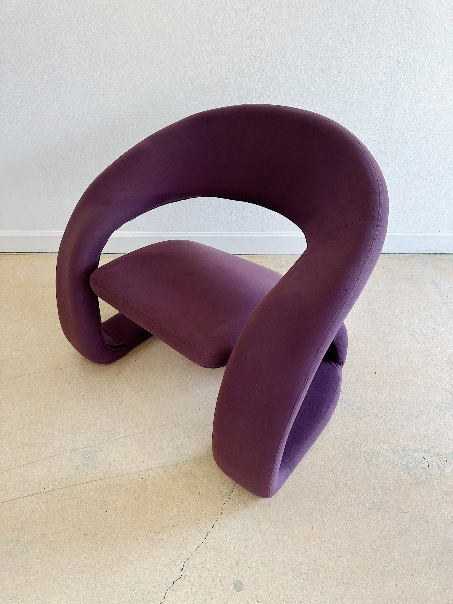 Purple discount suede chair