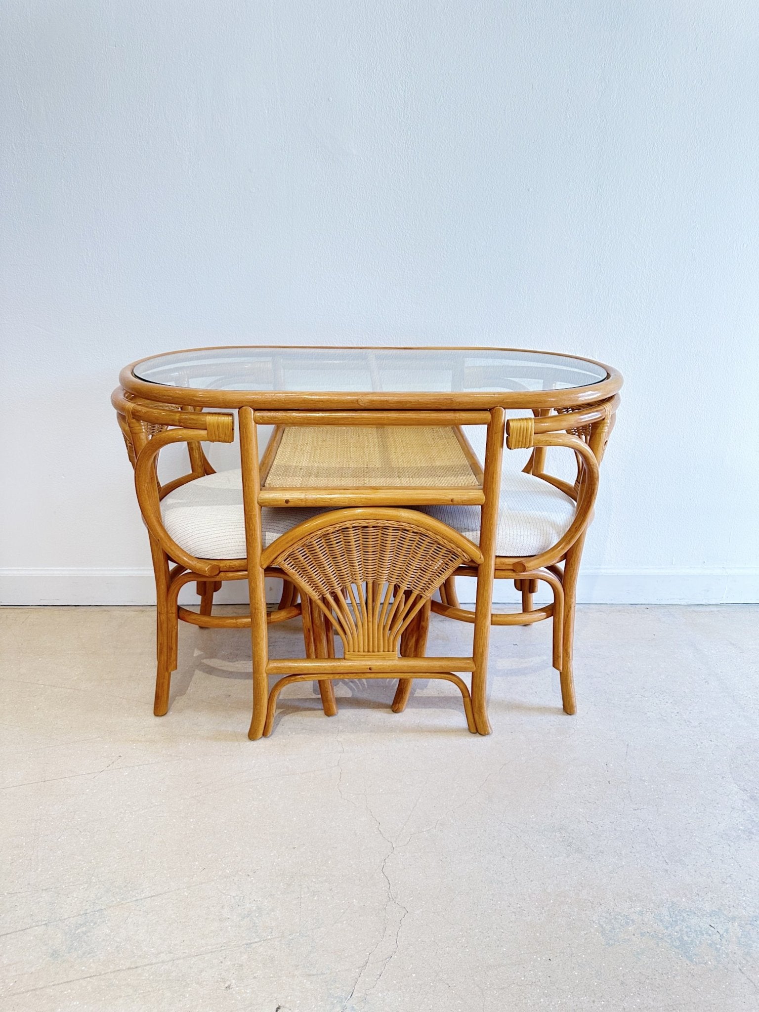 Rattan Oval Bistro Set Rattan Bistro Set – Rehaus