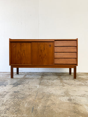 Teak Stepped-Drawer Sideboard