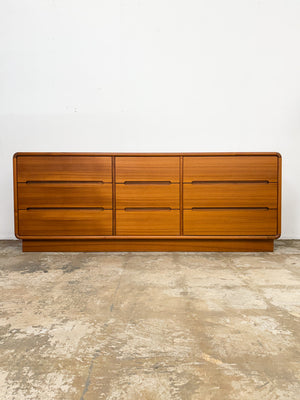 Danish Modern Teak Lowboy Dresser