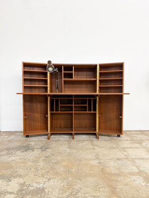 Danish Teak "Magic Box" Foldout Desk, Niels Erik Glasdam Jensen