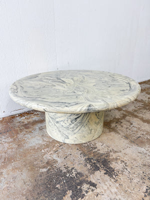 Gray Marbled Resin Coffee Table