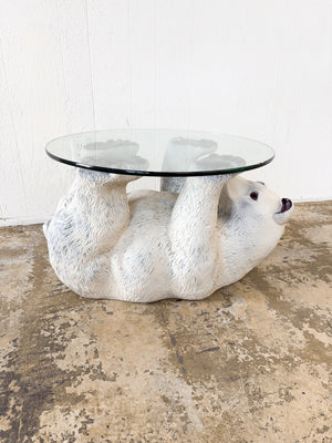 White Polar Bear Side Table