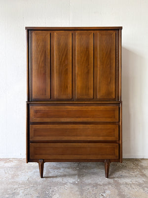Walnut Mid-century Armoire, American Of Martinsville