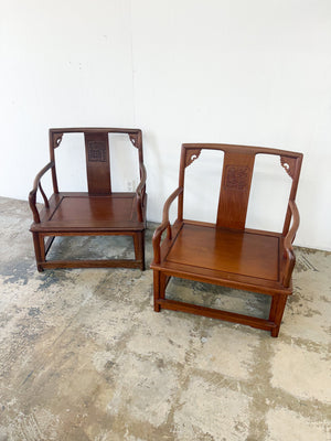 Ming-style Accent Chairs (x2)