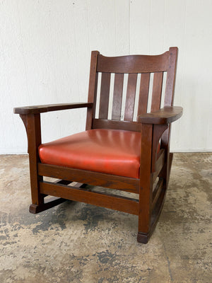 American Oak Mission-style Rocking Chair, Taylor Co