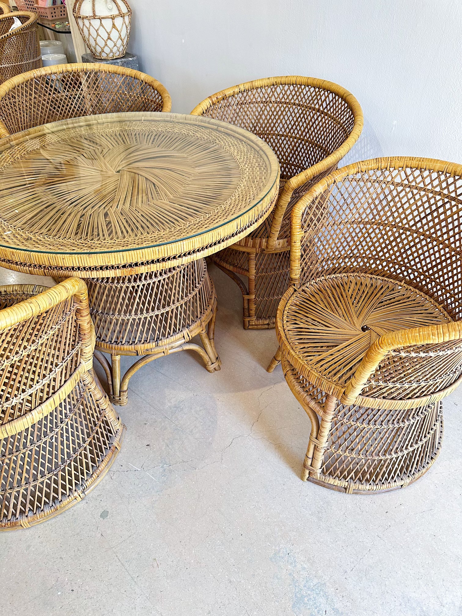 Vintage Rattan Dining Table Vintage Rattan Dining Table – Didi And