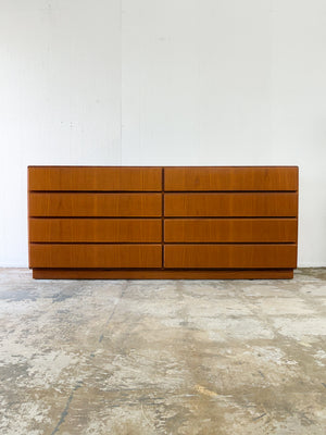 Danish 8-Drawer Lowboy Dresser, Komfort