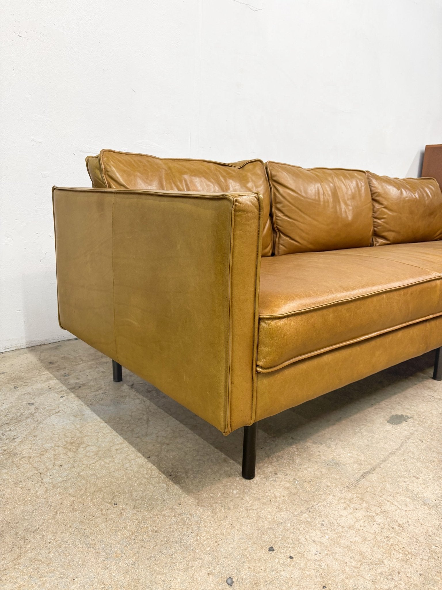 Axel Leather Couch, West Elm - Rehaus