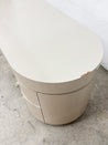 Beige Laminate Oval Desk - Rehaus