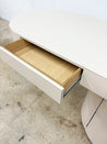 Beige Laminate Oval Desk - Rehaus