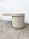 Beige Laminate Oval Desk - Rehaus