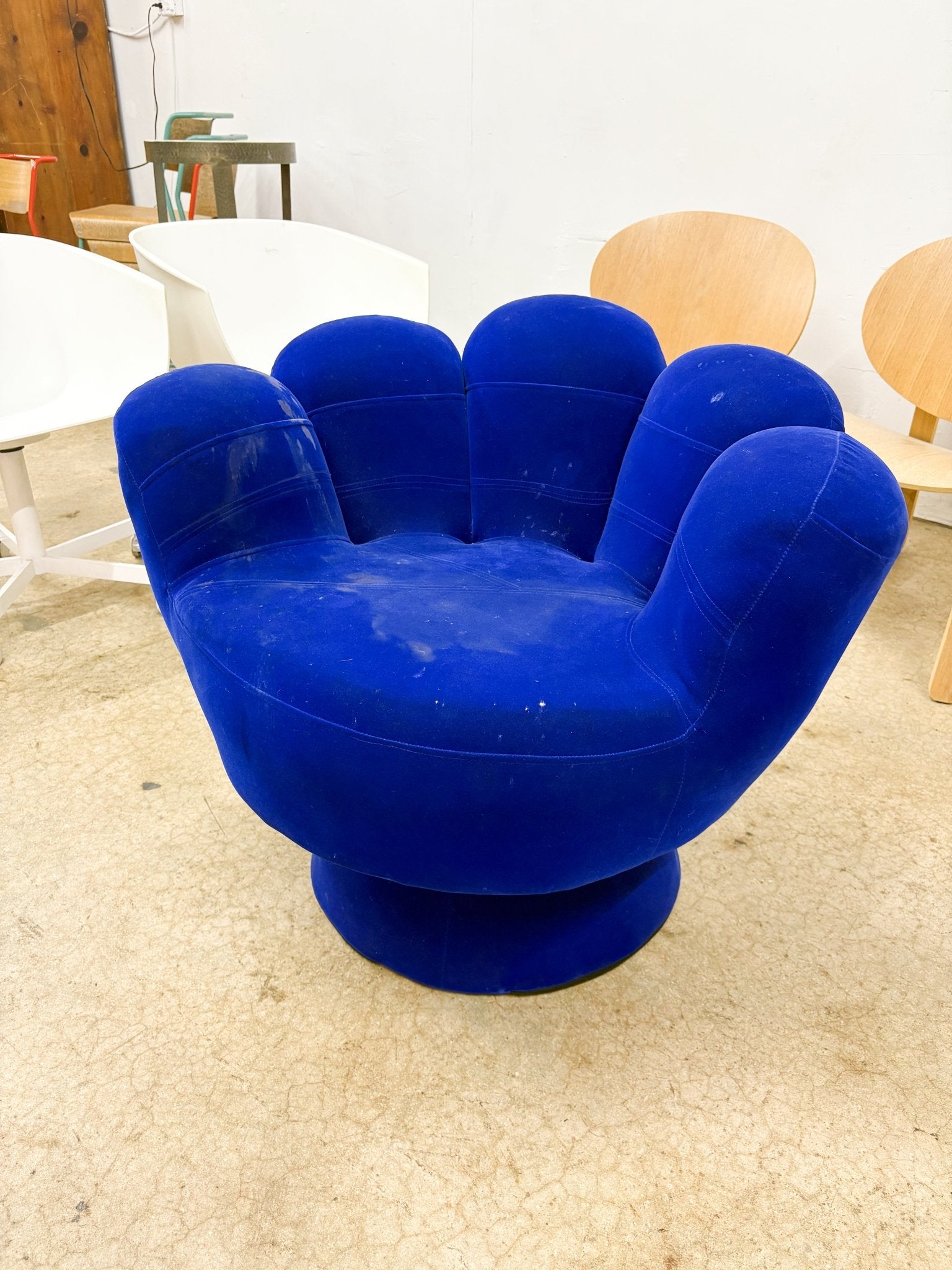 Blue Velvet Chair - Rehaus