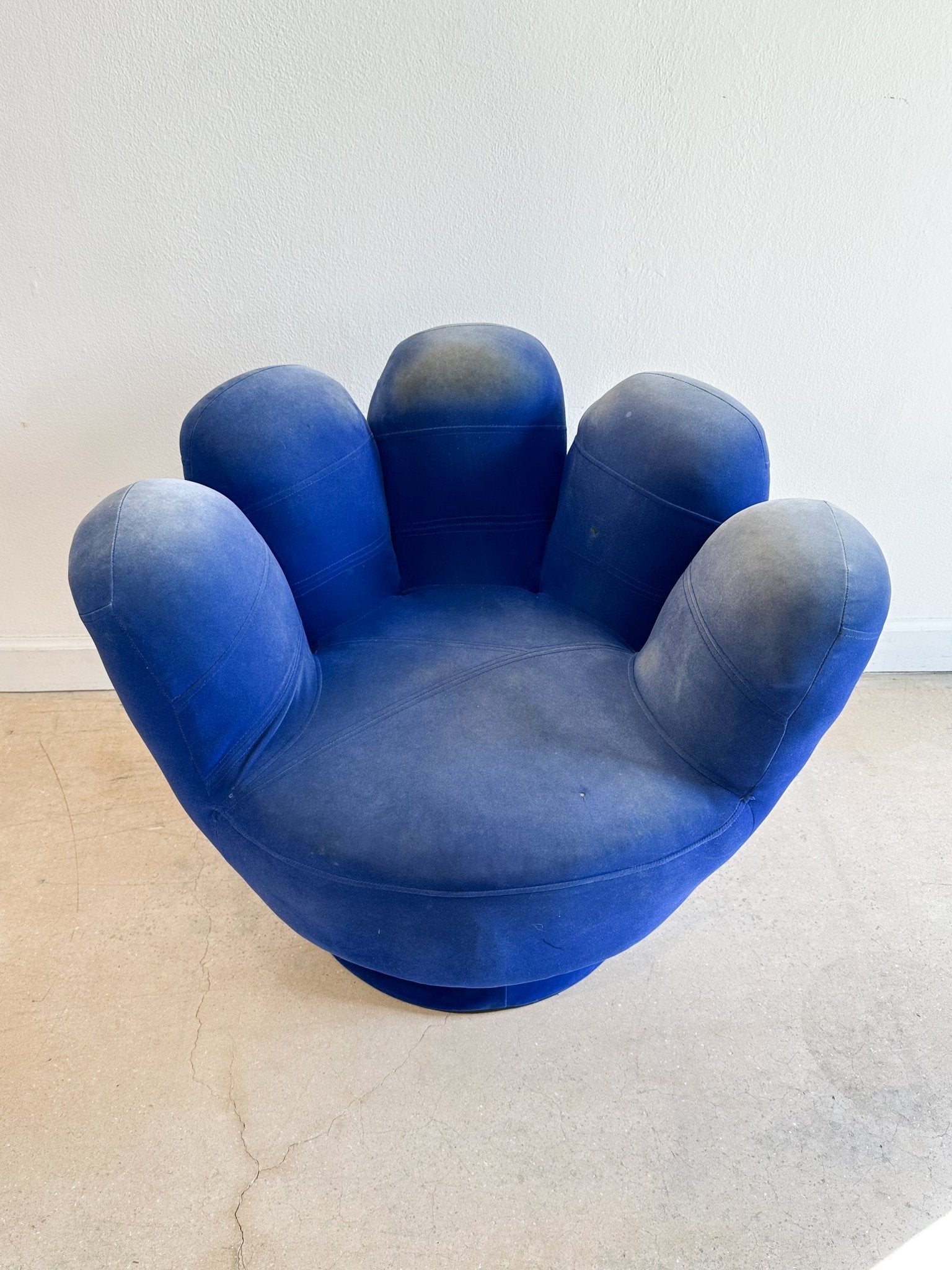 Blue Velvet Hand Chair (#1) - Rehaus