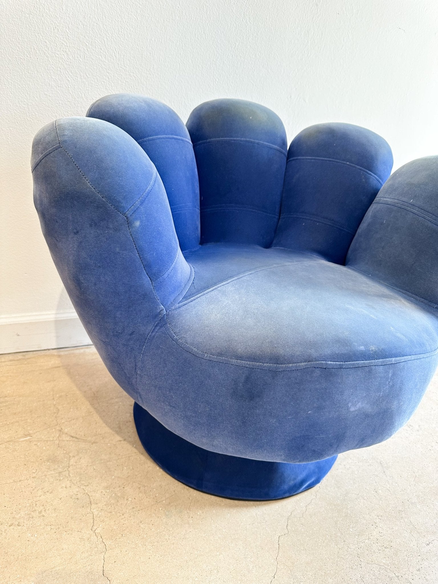 Blue Velvet Hand Chair (#2) - Rehaus