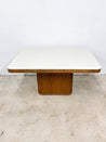 Boho Reeded Wood + Laminate Dining Table - Rehaus