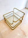 Brass Swivel Three-Level Coffee Table - Rehaus