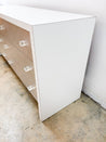 Brushed Chrome + White Lowboy Dresser - Rehaus