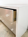 Brushed Chrome + White Lowboy Dresser - Rehaus