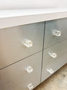 Brushed Chrome + White Lowboy Dresser - Rehaus