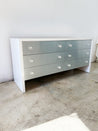 Brushed Chrome + White Lowboy Dresser - Rehaus