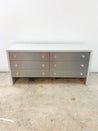 Brushed Chrome + White Lowboy Dresser - Rehaus