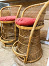 Buri Rattan Bar Stools (x3) - Rehaus