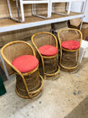 Buri Rattan Bar Stools (x3) - Rehaus