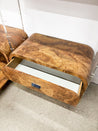 Burl + Acrylic Modular Shelving Unit - Rehaus