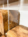 Burl + Acrylic Modular Shelving Unit - Rehaus