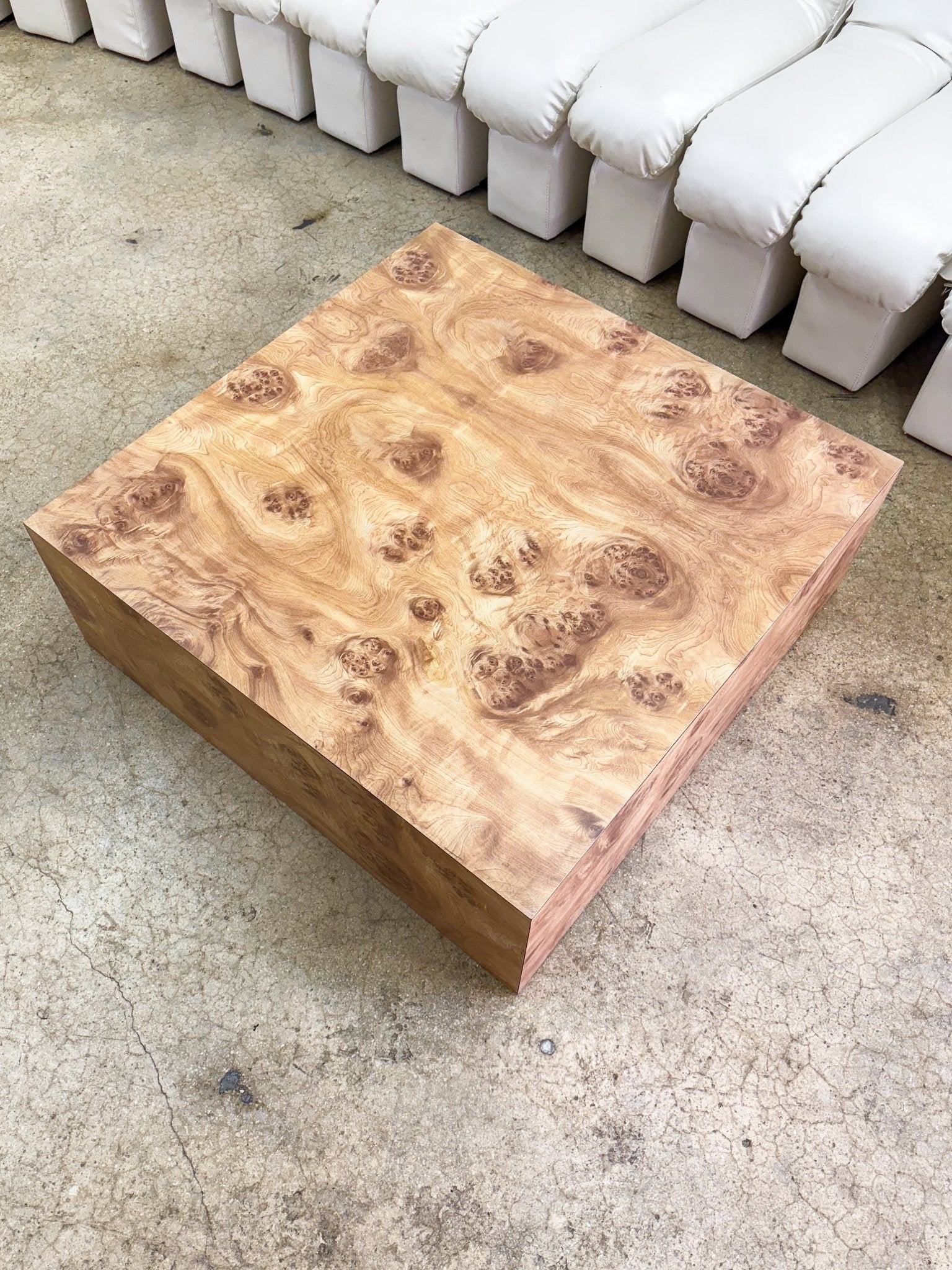 Burl Laminate Low - Profile Coffee Table - Rehaus