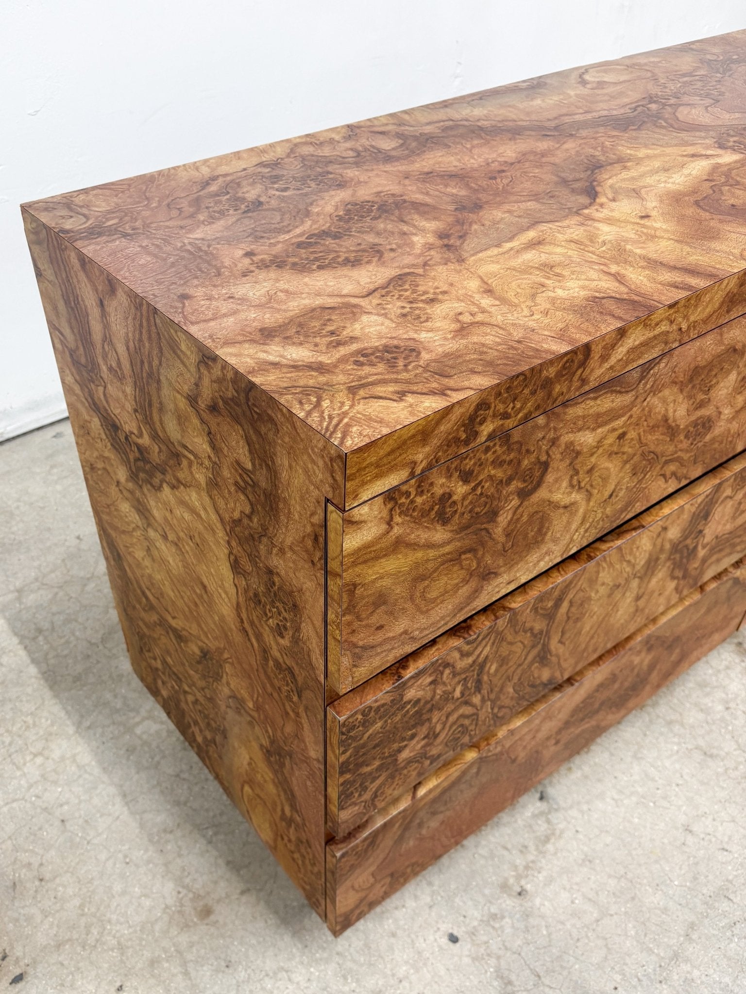 Burl Laminate Lowboy Dresser - Rehaus