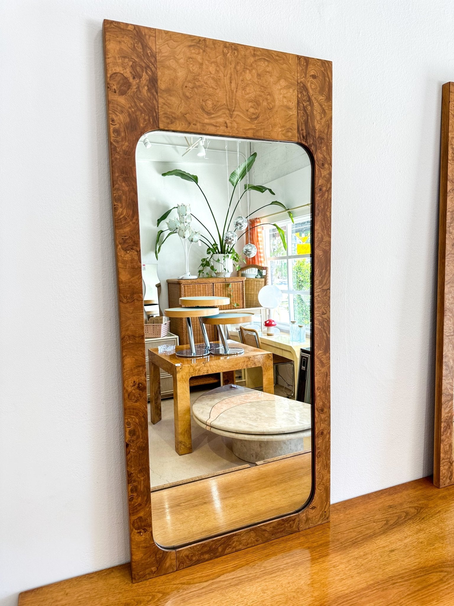 Burl Wood Lowboy Dresser + Mirrors, by Lane - Rehaus