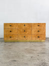 Burlwood + Brass Baughman - style Dresser, Founders - Rehaus