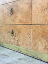 Burlwood + Brass Baughman - style Dresser, Founders - Rehaus