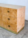 Burlwood + Brass Baughman - style Dresser, Founders - Rehaus