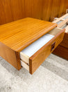 Canadian Teak Platform Bed + Nightstands, Queen - Rehaus