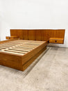 Canadian Teak Platform Bed + Nightstands, Queen - Rehaus