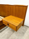 Canadian Teak Platform Bed + Nightstands, Queen - Rehaus