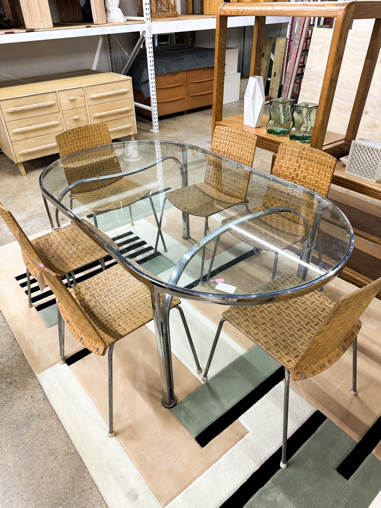 Chrome Oval Dining Table - Rehaus