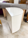 Creme Demilune Laminate Pedestal - Rehaus