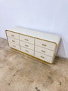 Creme Laminate + Gold Waterfall Dresser - Rehaus