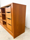 Danish 12 - Drawer Tambour Lowboy Dresser, Dyrlund - Rehaus