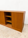 Danish 12 - Drawer Tambour Lowboy Dresser, Dyrlund - Rehaus