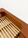 Danish Dark Teak Queen Platform Bed + Nightstands, Mobelfabrik - Rehaus