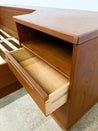 Danish Dark Teak Queen Platform Bed + Nightstands, Mobelfabrik - Rehaus