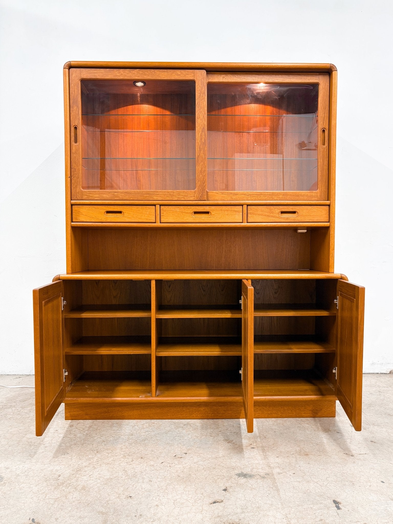 Danish Modern Display Hutch, Sun Cabinet - Rehaus