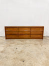 Danish Modern Teak Nine - Drawer Lowboy Dresser by Jesper - Rehaus