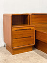 Danish Modern Teak Platform Bed + Nightstands, Queen - Rehaus